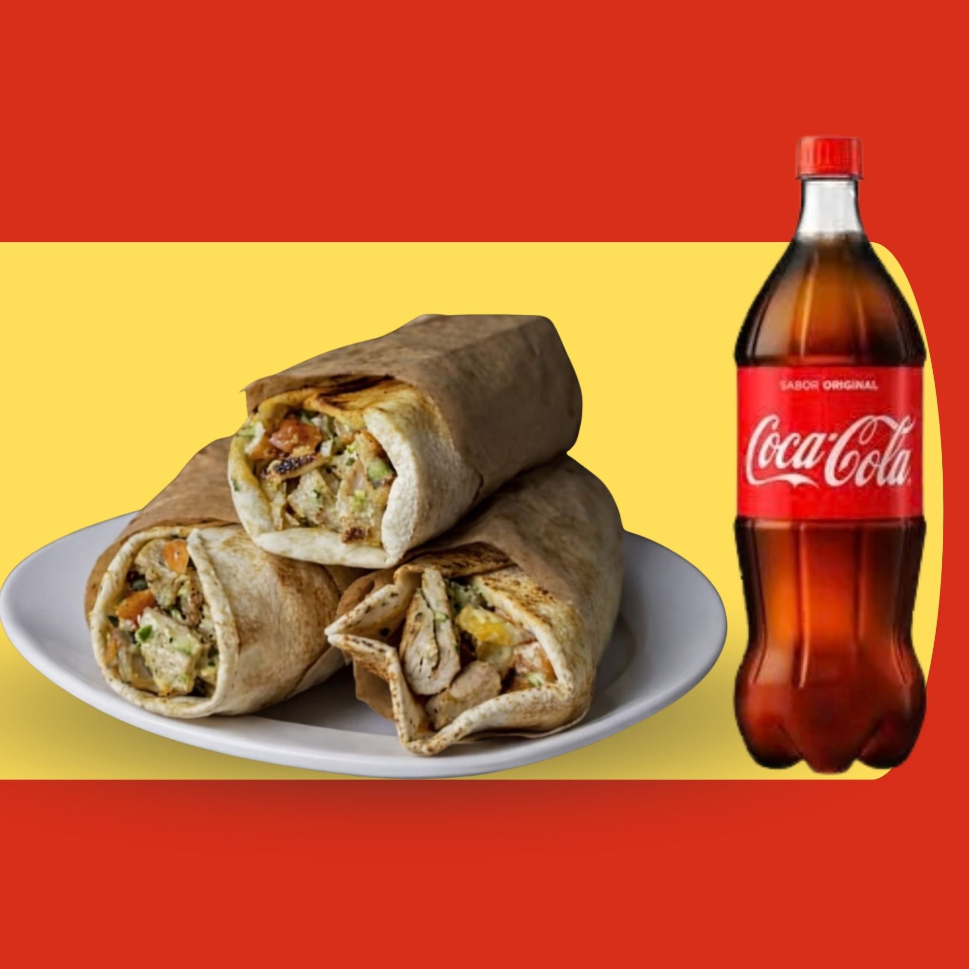 Promo 3 Shawarma mixtos + 1 refresco de litro