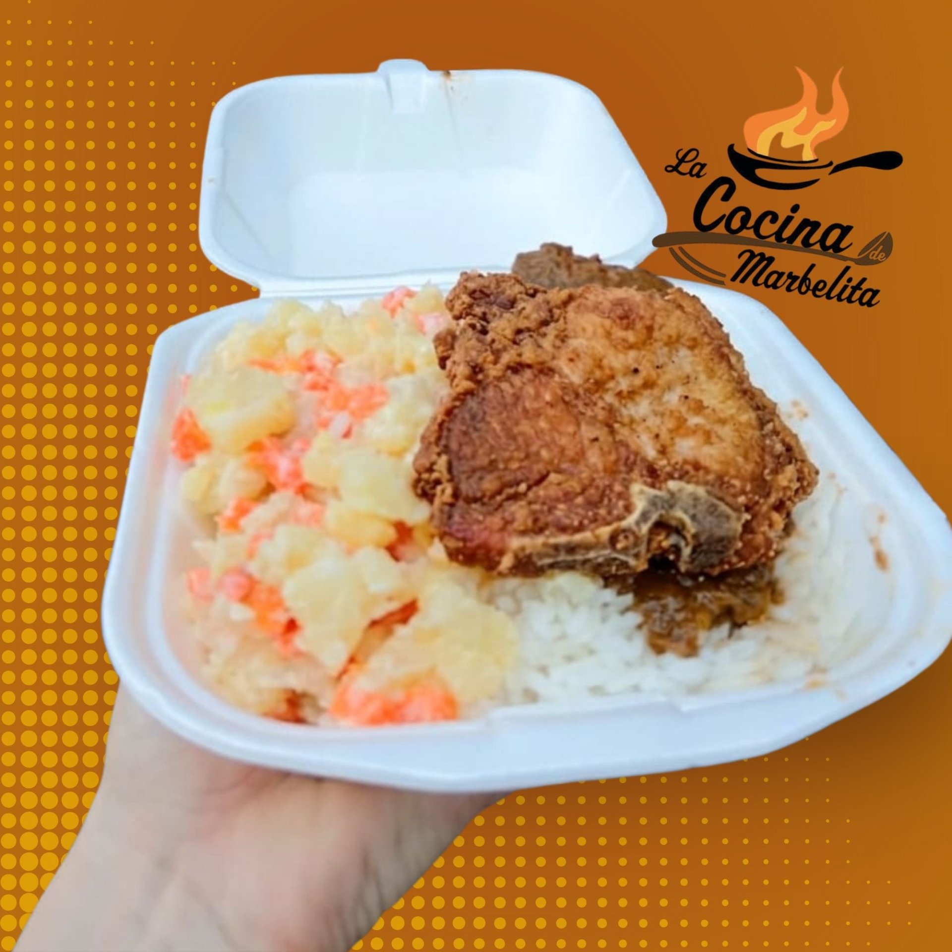 Almuerzo Costilla de cochino frito