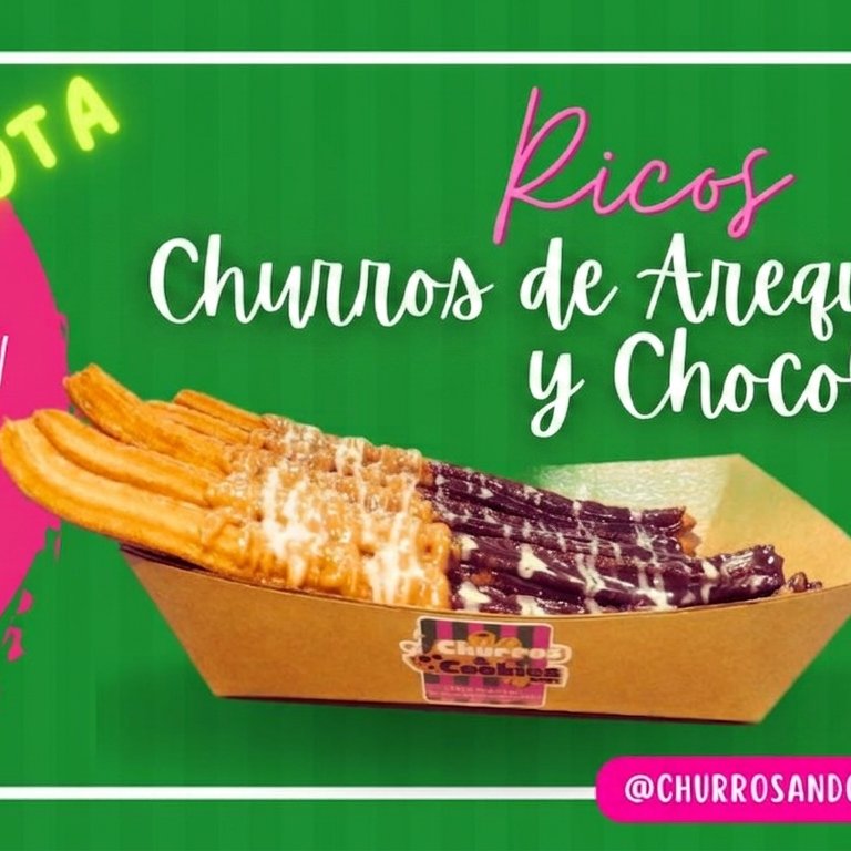 Racion de Churros Arequipe y Chocolate