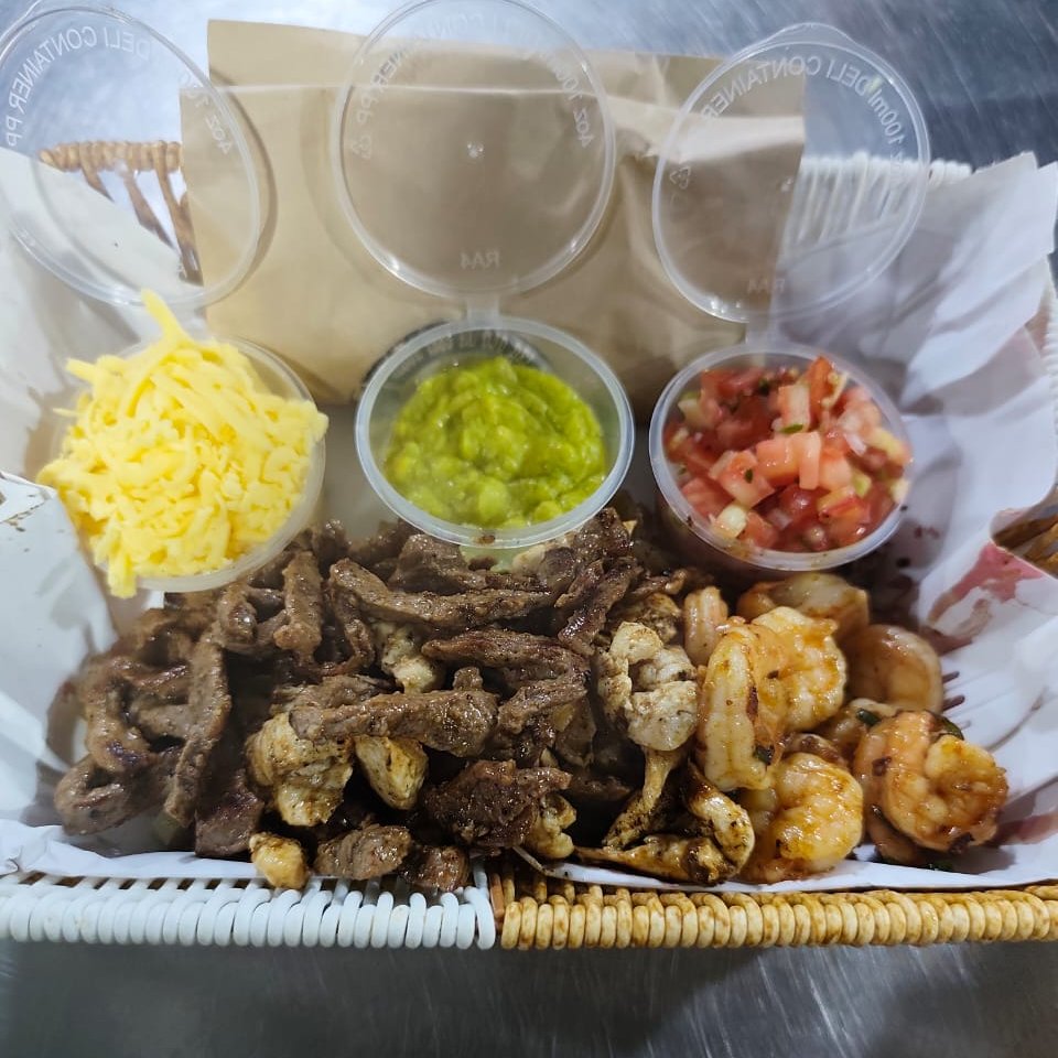 Three fajitas