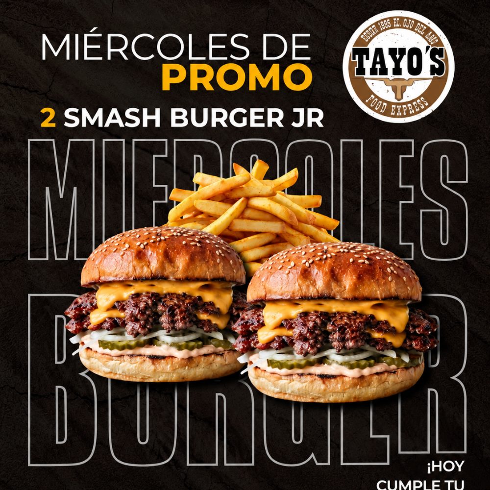 Promo 2 Smash burguer Jr