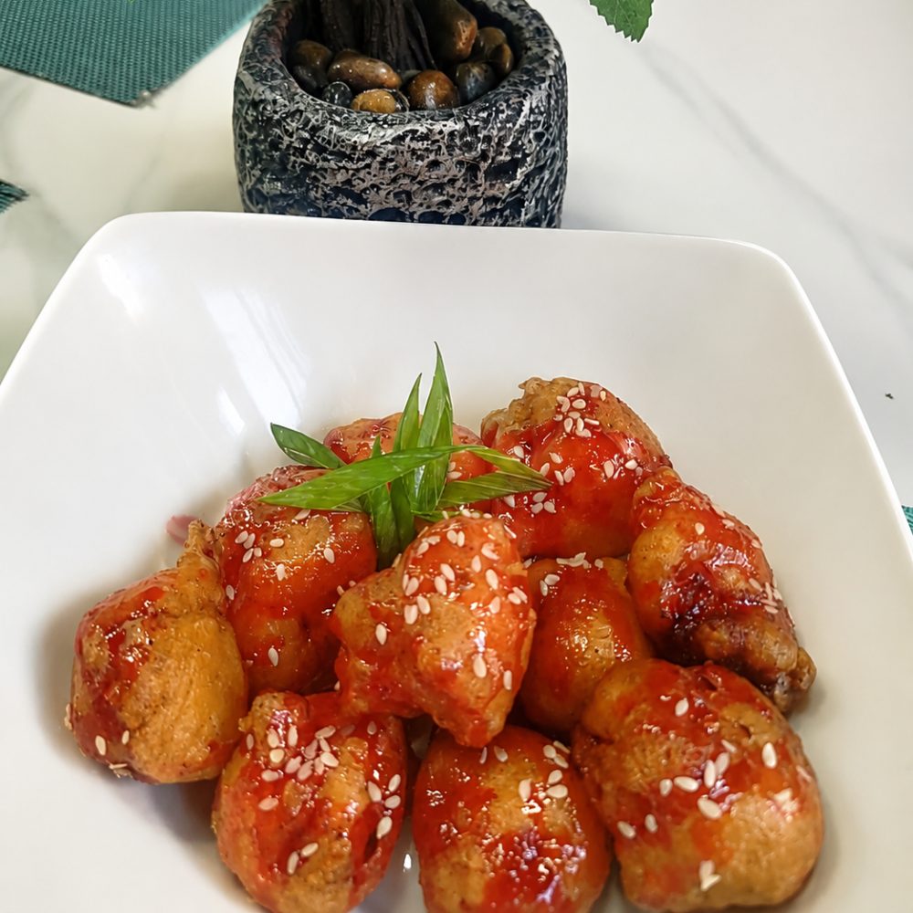 1/2 ración pollo agridulce