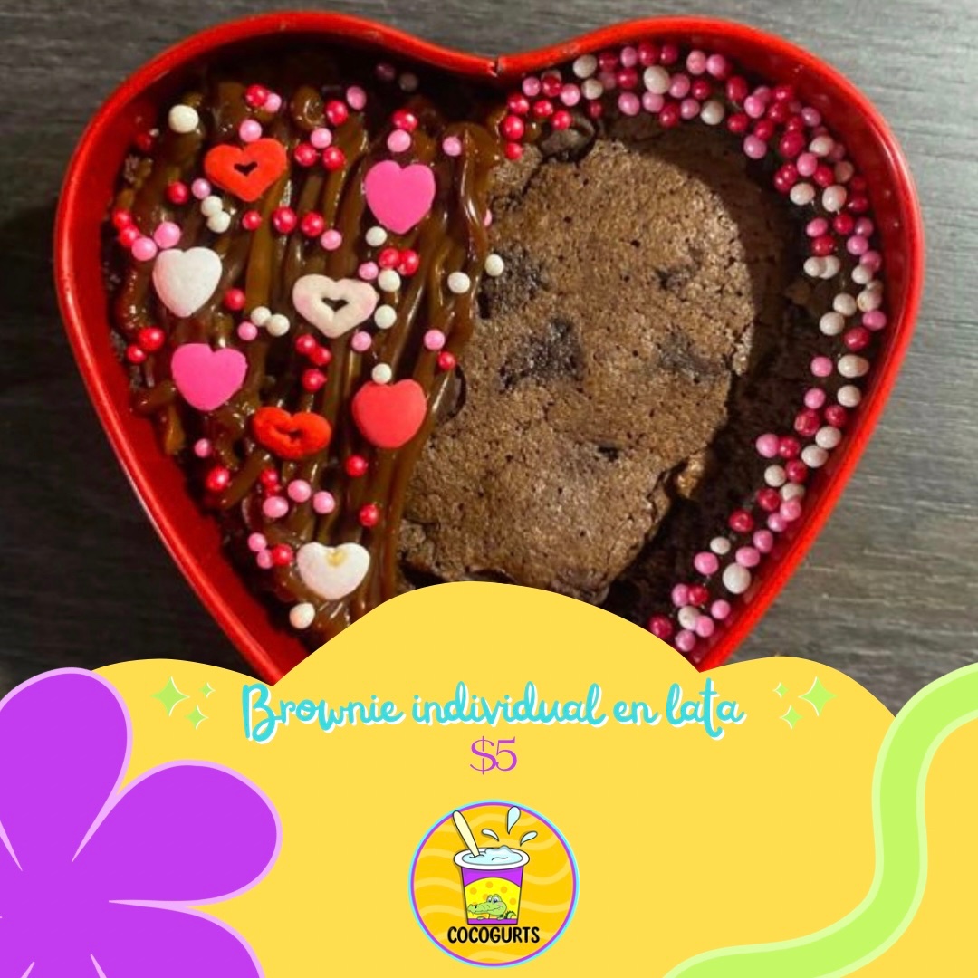 Brownie individual en lata