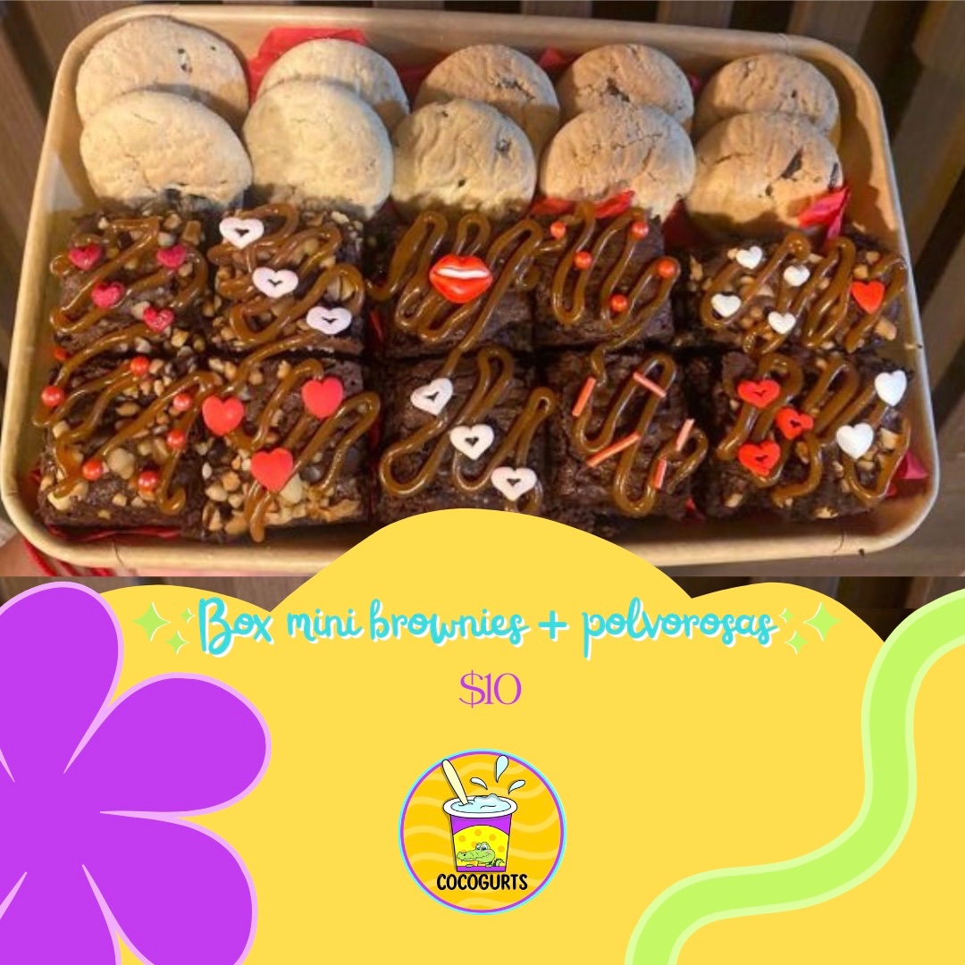 Box mini brownies y polvorosas