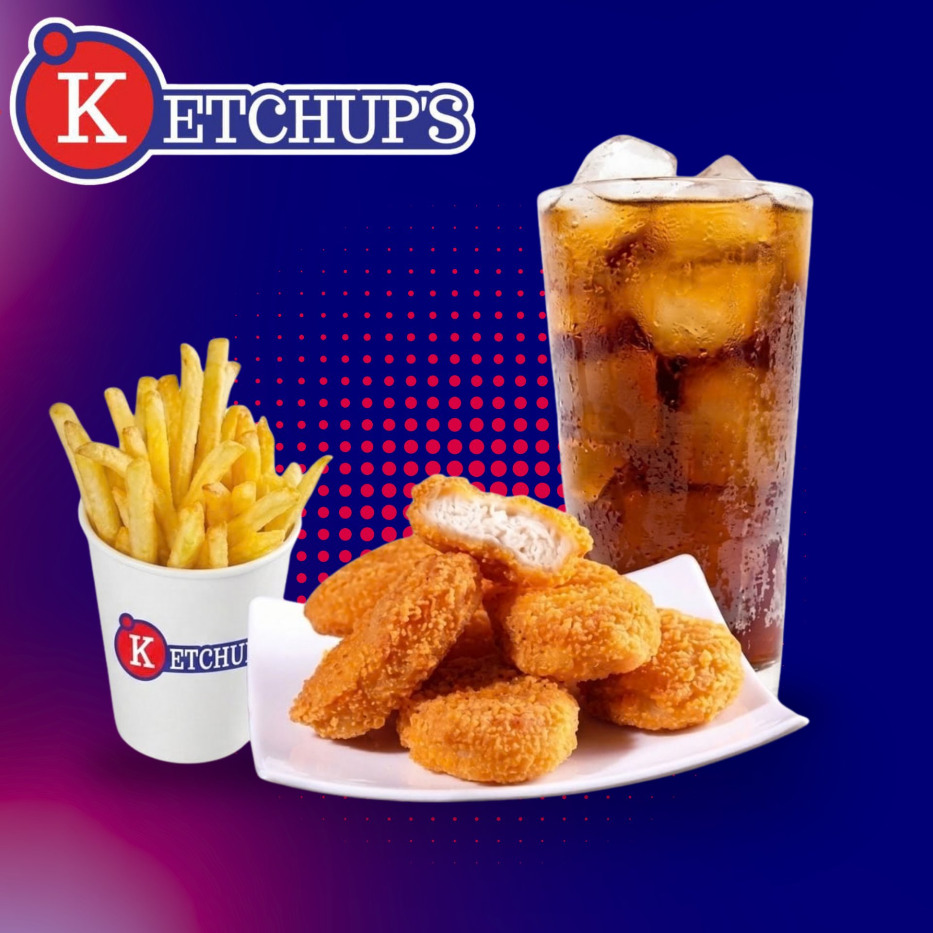 Ración de Nuggets + Papas fritas + Bebida Regular